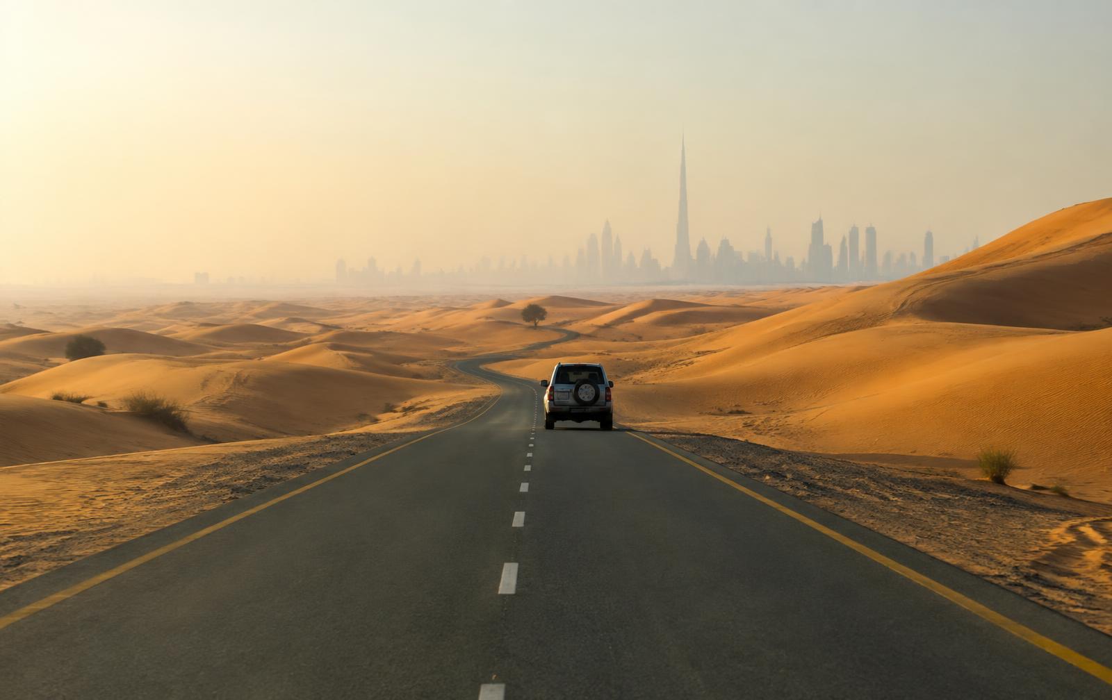 Dubai City → Desert Road